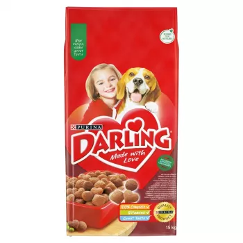 PURINA Darling hovädzie s kuracím suché krmivo pre psov - 15 kg