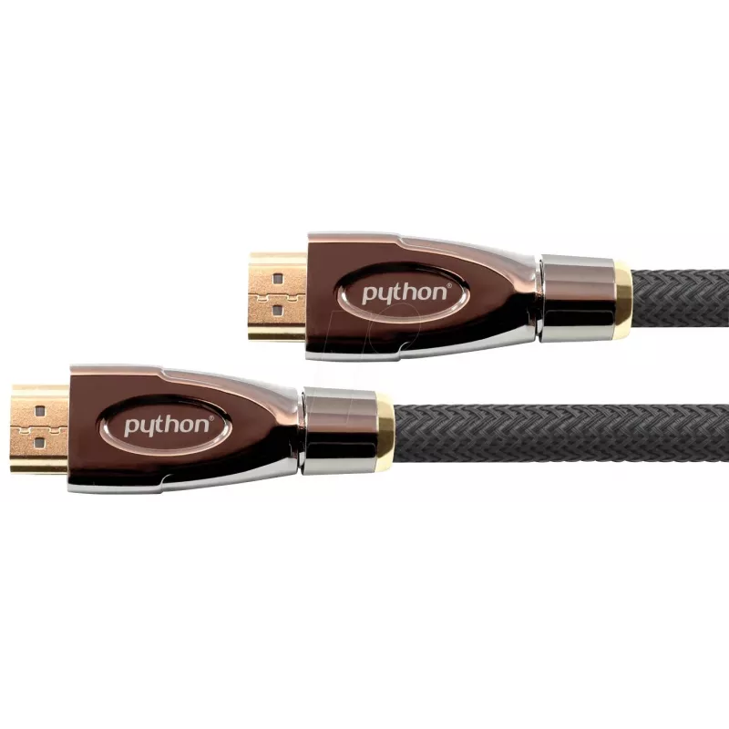 PYTHON GC-M0022 20m aktívny High-Speed HDMI kábel s Ethernet, 4K2K/UHD, Redmere čip, pozlátené kontakty, OFC, nylonový oplet, čierny