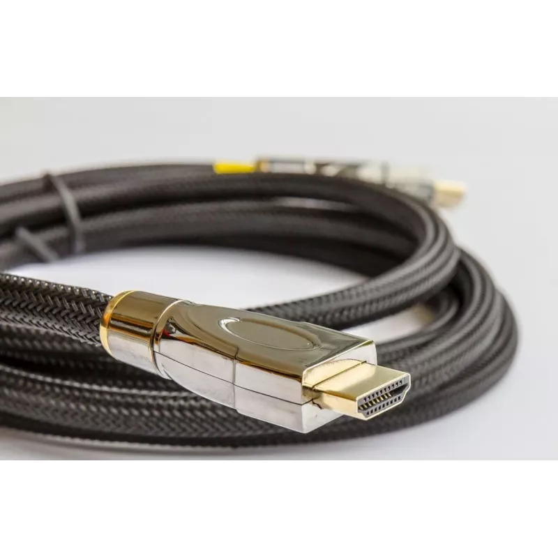 PYTHON GC-M0022 20m aktívny High-Speed HDMI kábel s Ethernet, 4K2K/UHD, Redmere čip, pozlátené kontakty, OFC, nylonový oplet, čierny