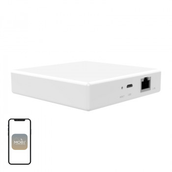 MOES MZHUB-MS ZigBee 3.0 Matter Thread Bluetooth Mesh Smart Home hub, biela
