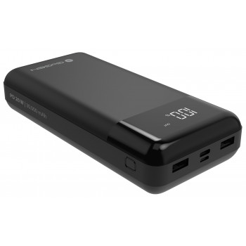 GoGEN PB300001B powerbanka, 30000 mAh, USB-C PD 20 W, LCD, čierna