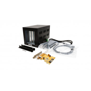 EXSYS EX-1012 externá rozširujúca skrinka so 4 PCI slotmi a PCIe-x1 hostiteľskou kartou