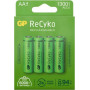 GP ReCyko AA NiMH akumulátory, 1300 mAh, 1,2 V, balenie 4 ks