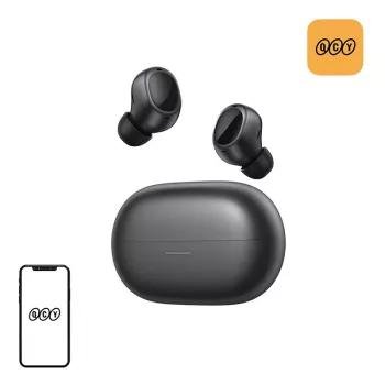 QCY Melobuds A30 bezdrôtové slúchadlá (čierne) - aktívne potlačenie hluku, Bluetooth 5.3, IPX5, 30H batéria