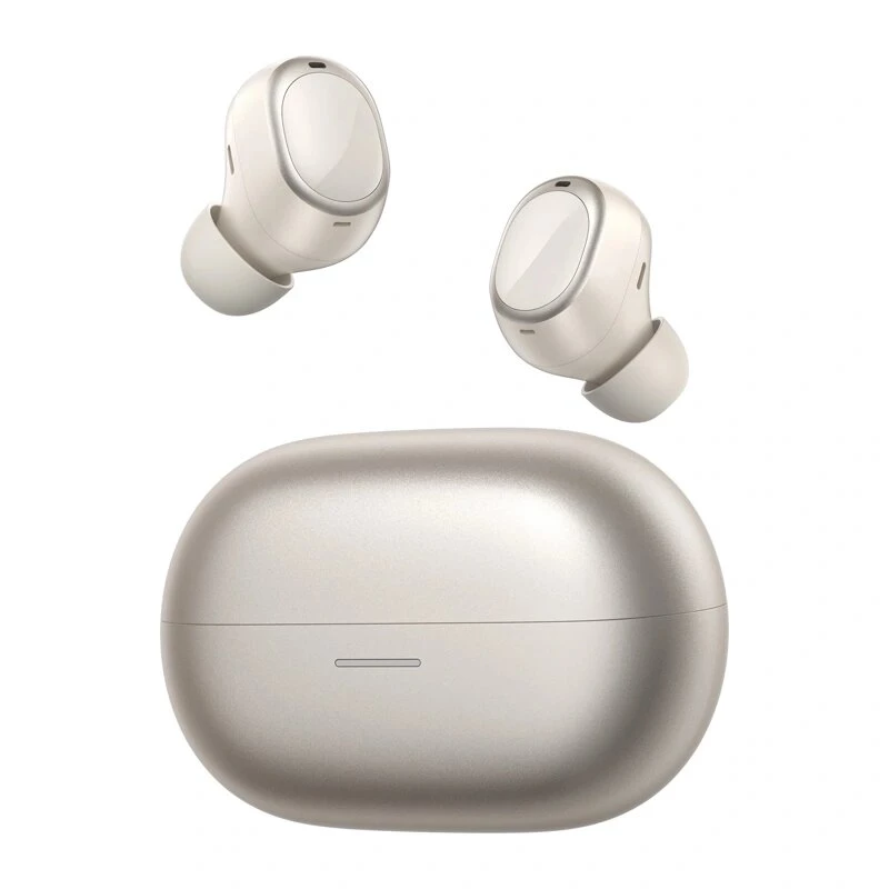 QCY Melobuds A30 bezdrôtové slúchadlá do uší, adaptívne ANC až 60 dB, Bluetooth 6.0, LDAC, Hi-Res Audio, 50 h prehrávania, 8 mikrofónov, IPX5, zlaté
