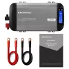 Qoltec čistý sínusový menič 12V na 230V 1000W/2000W s LCD, USB, USB-C, kompatibilný s LiFePO4/GEL/AGM