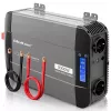 Qoltec čistý sínusový menič 12V na 230V 1500W/3000W s LCD USB USB-C pre LiFePO4 GEL AGM