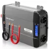 Qoltec čistý sínusový menič 12V na 230V 2000W/4000W s LCD, USB, USB-C, kompatibilný s LiFePO4/GEL/AGM