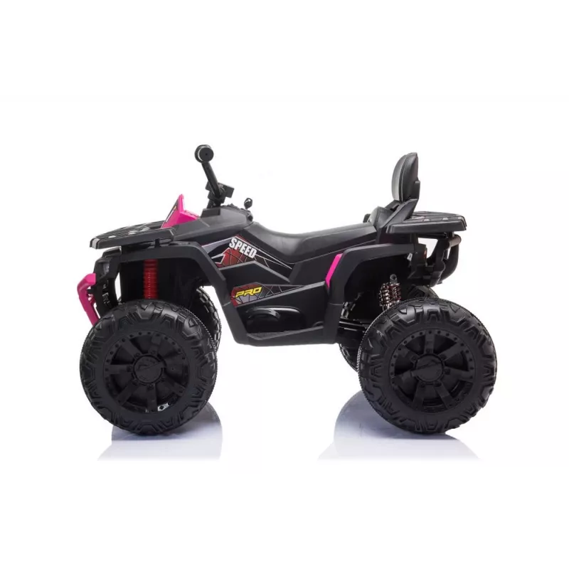 QUAD LOCK Elektrické jazdné štvorkolka JC333 ružová LED svetlá MP3