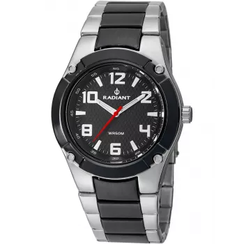 RADIANT pánske hodinky RA318201 (48 mm) - nerezová oceľ, čierny ciferník, quartz analógové
