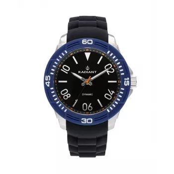RADIANT pánske hodinky RA503602 (46mm) - čierny ciferník, čierny remienok z umelej kože, quartz analógové