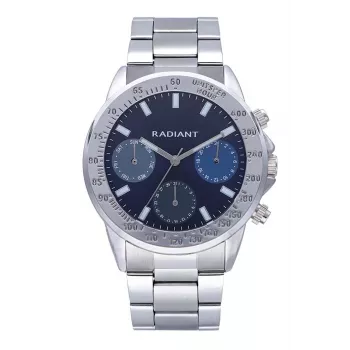 RADIANT pánske hodinky RA604702 (45 mm) - nerezový mesh náramok, čierny ciferník