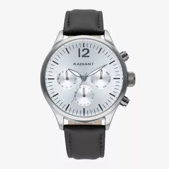 RADIANT pánske hodinky RA641703 (43mm) - analógové quartz s čiernym koženým remienkom