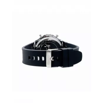 RADIANT RA651704 Pánske analógové quartz hodinky – 44mm nerezová oceľ Čierny ciferník Strieborný náramok