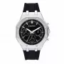 RADIANT RA651704 Pánske analógové quartz hodinky – 44mm nerezová oceľ Čierny ciferník Strieborný náramok