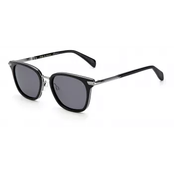 Rag & Bone RNB6000/S slnečné okuliare unisex 52/19/145 mm čierny rám tmavosivé sklá