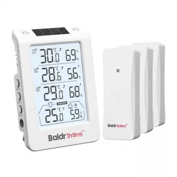 RAINPOINT BALDRTHERM B0598 3-kanálový termohygrometer s automatickým podsvietením