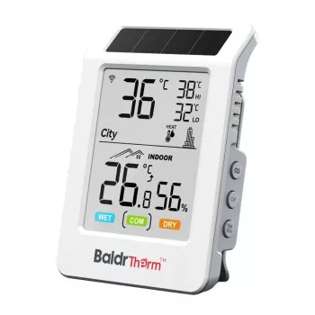Rainpoint Baldrtherm HCS596WB solárny Wi-Fi termohygrometer s ovládaním cez aplikáciu a vzdialeným senzorom