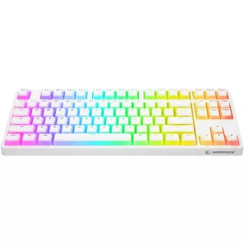 Rampage Ghost TKL mechanická klávesnica Huano Red Switch biela