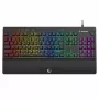 Rampage Simula RGB Macro KB-GX65 káblová membránová herná klávesnica s podložkou na zápästie, čierna