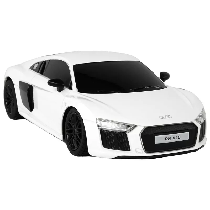 RASTAR 1:24 RC Audi R8 Pilot biele auto s diaľkovým ovládaním