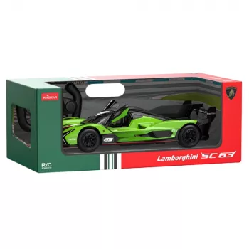 Rastar Lamborghini SC63 RC pretekárske auto na diaľkové ovládanie zelené 1:14