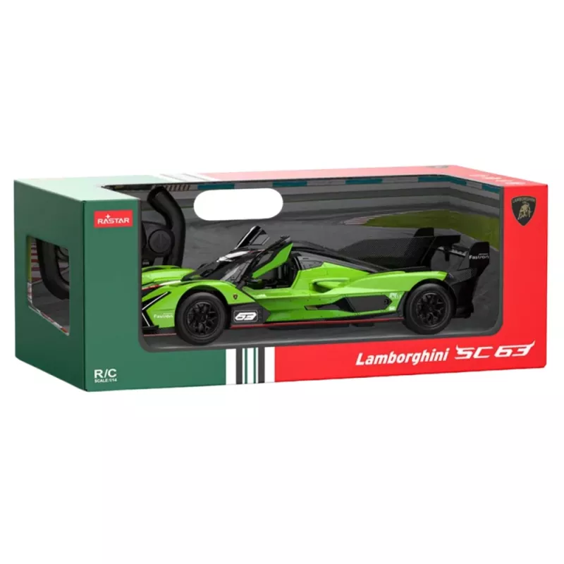 Rastar Lamborghini SC63 RC pretekárske auto na diaľkové ovládanie zelené 1:14