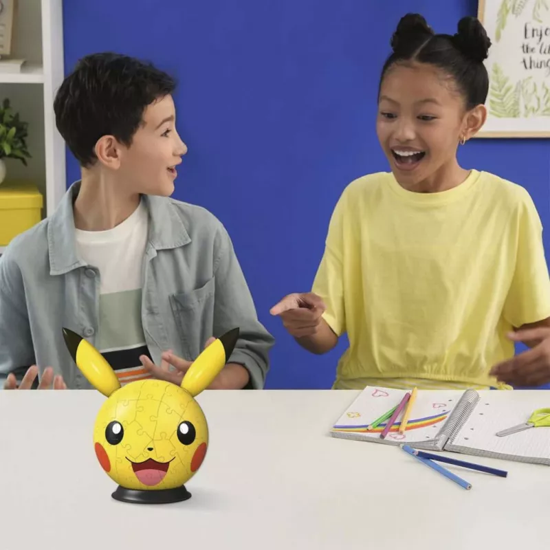 Ravensburger 3D Puzzleball Pokémon Pikachu s ušami - 54 dielov