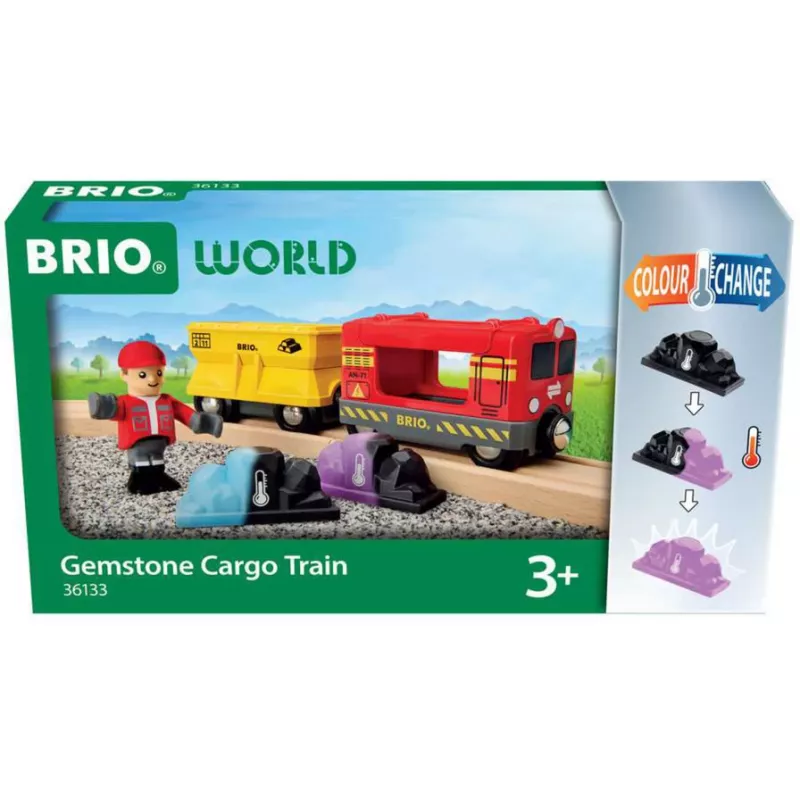RAVENSBURGER BRIO World nákladný vlak s vagónom na zmenu farieb