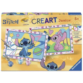 RAVENSBURGER CreArt Junior - Stitch & Angel maľovanie podľa čísel sada