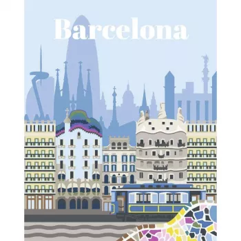 RAVENSBURGER CreArt maľovanie podľa čísel sada - Buntes Barcelona