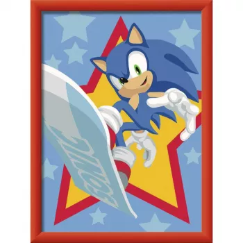 Ravensburger CreArt – Rasender Sonic maľovanie podľa čísel sada