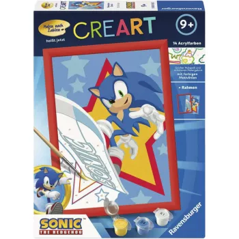 Ravensburger CreArt – Rasender Sonic maľovanie podľa čísel sada
