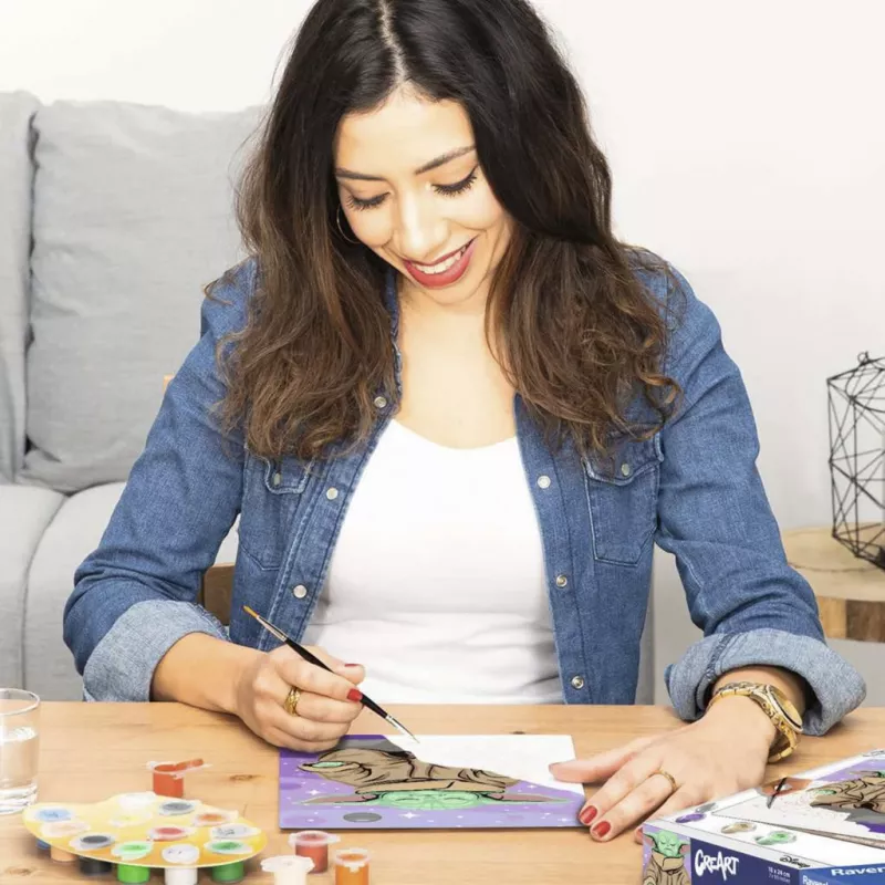 Ravensburger CreArt Star Wars - Meditujúci Grogu maľovanie podľa čísel sada