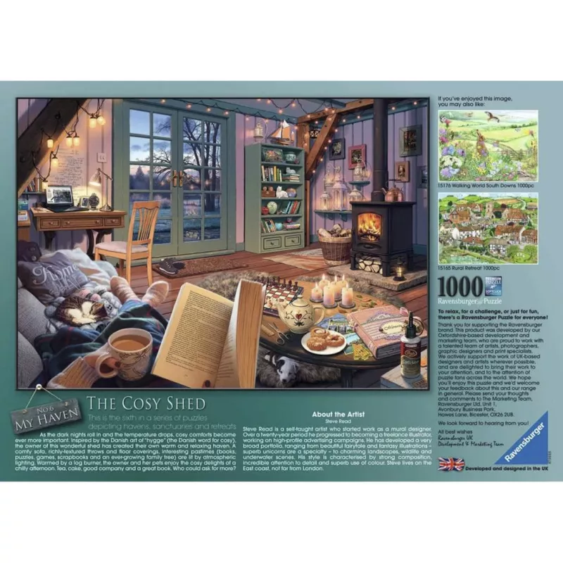 RAVENSBURGER puzzle My Haven Cozy Garden Shed (1000 dielikov)