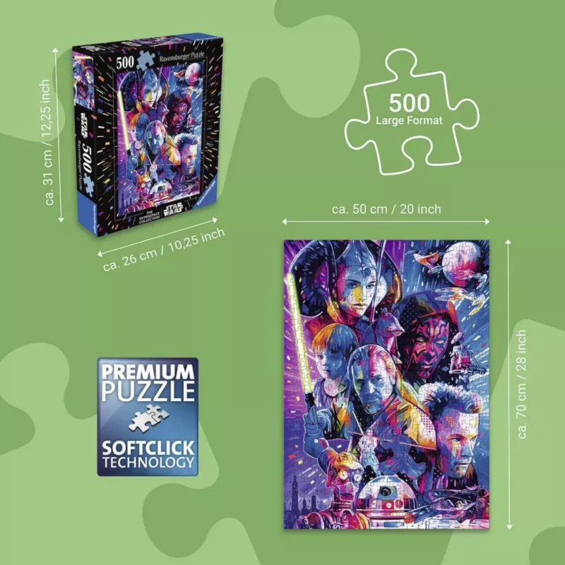 Ravensburger Puzzle Star Wars Hyperspace Collection: The Phantom Menace (500 dielikov, veľké dieliky)