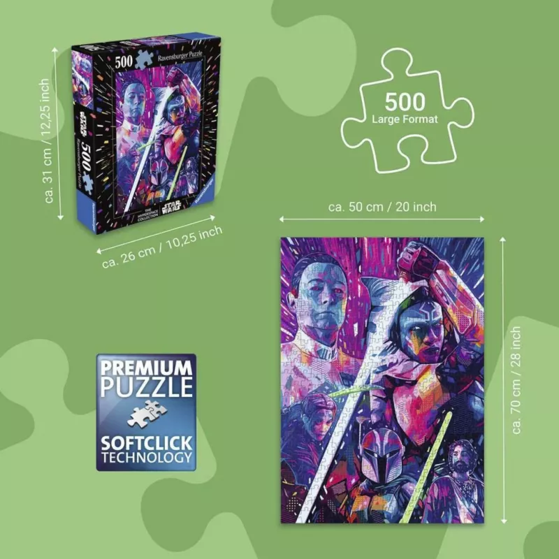 Ravensburger puzzle Star Wars The Hyperspace Collection: Ahsoka (500 dielikov, veľké dieliky)