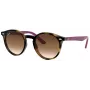 Ray-Ban Junior RJ9064S447041 detské slnečné okuliare, priehľadný modrý rám, sivé gradientové sklá, 44/19/130 mm