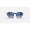 Ray-Ban Junior RJ9064S447062 detské slnečné okuliare, transparentný modrý rám, sivé gradientové sklá, 44 mm