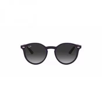 Ray-Ban Junior RJ9064S70218G detské slnečné okuliare, okrúhle, priehľadný ružový rám, sivé gradientové sklá, 44 mm