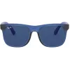Ray-Ban Junior RJ9069S706080 detské slnečné okuliare Phantos priehľadná modrá sivá Classic 48 mm