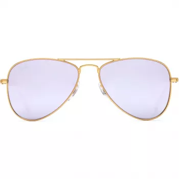 Ray-Ban Junior RJ95062494V5 detské slnečné okuliare - priehľadný modrý rám, modré zrkadlové sklá, 50 mm