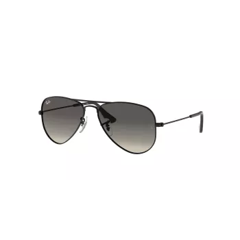 Ray-Ban Junior RJ9506S220115 slnečné okuliare, matná čierna, sivé gradientové šošovky, 50/13/120 mm