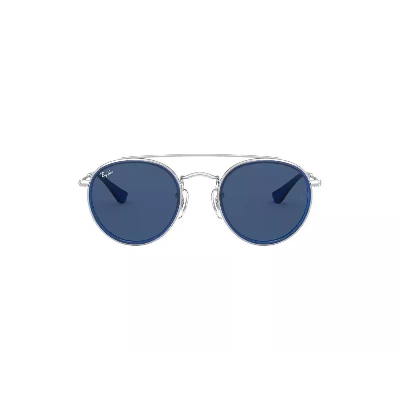 Ray-Ban Junior RJ9647S212804 detské slnečné okuliare - lesklá čierna/sivá - 46/21/130 mm