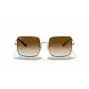 Ray-Ban RB1971-914751 Square 1971 slnečné okuliare - leštený zlatý rám, hnedé gradientné sklá, 54 mm