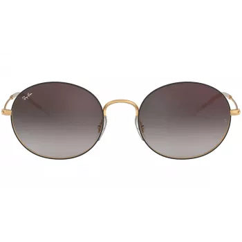 Ray-Ban RB3594-9114U0 Hexagonálne slnečné okuliare Unisex 53/20/145 mm Zlatý rám Svetlohnedé gradientové sklá