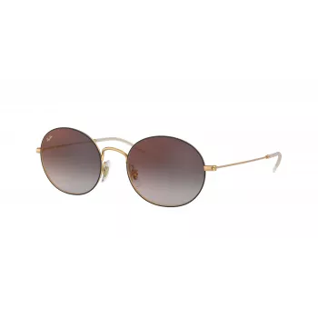 Ray-Ban RB3594-9114U0 Hexagonálne slnečné okuliare Unisex 53/20/145 mm Zlatý rám Svetlohnedé gradientové sklá