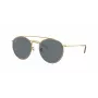 Ray-Ban RB3647N Round Double Bridge slnečné okuliare medený rám svetlomodré gradientové šošovky 51 mm