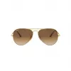 Ray-Ban RB3689 Aviator slnečné okuliare Zlatý rám Hnedé gradientové sklá 58/14/140 mm