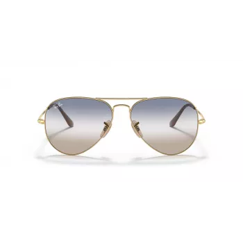 Ray-Ban RB3689 Aviator Titanium slnečné okuliare zlatý rám zelené G-15 sklo 58 mm